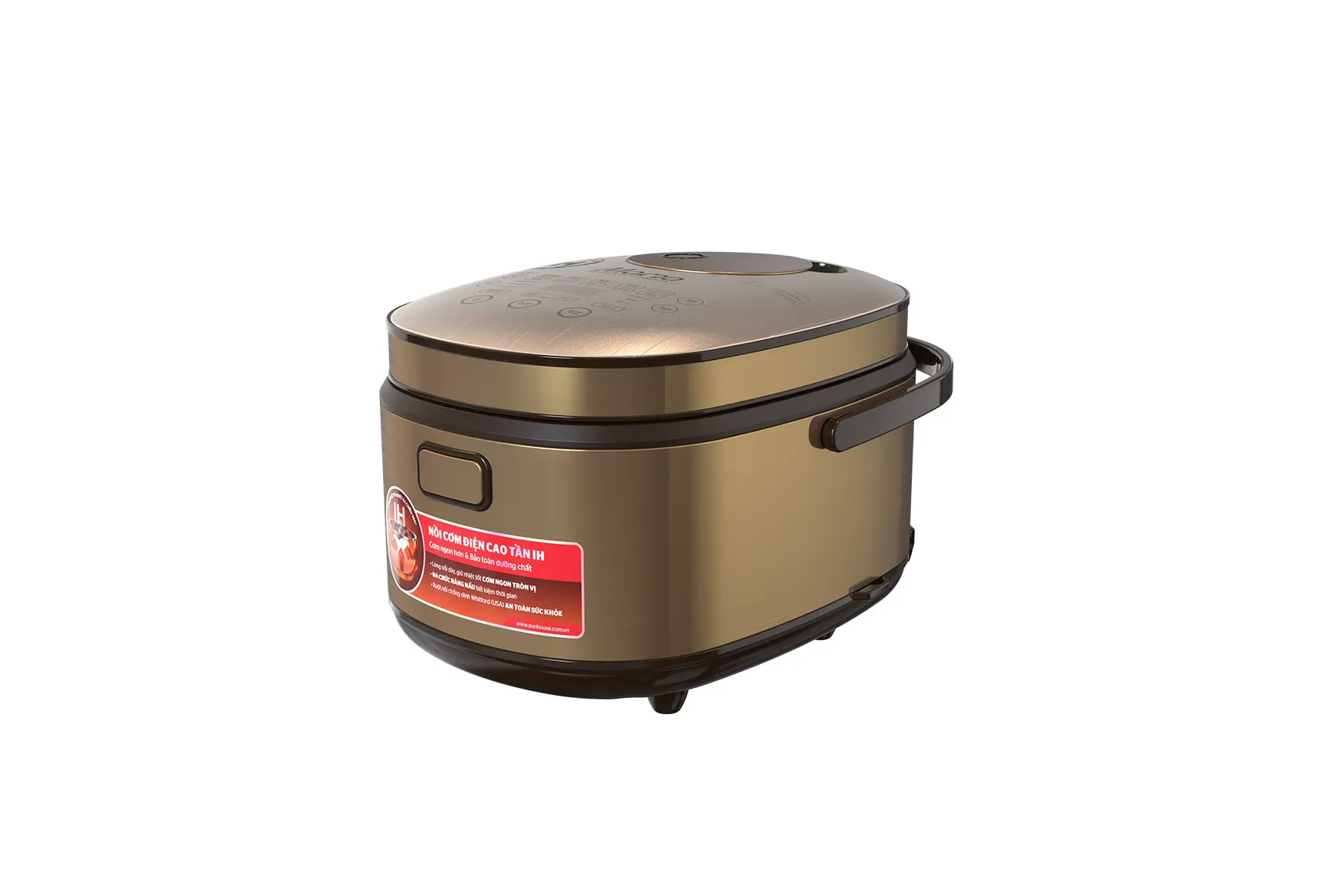 Nồi cơm điện SUNHOUSE SHD8955 1.5 lít màu vàng đồng