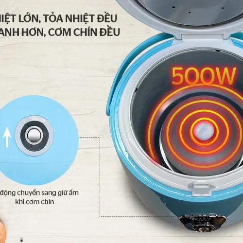 Mâm nhiệt 500W bên trong nồi cơm điện HAPPY TIME HTD8522G
