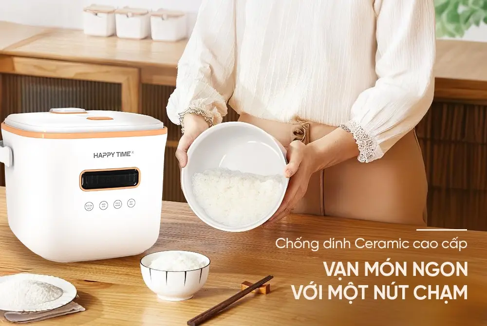 Nồi cơm điện HAPPY TIME HTD8810 - 500W, 1.2 lít, Cảm ứng - Ảnh 11