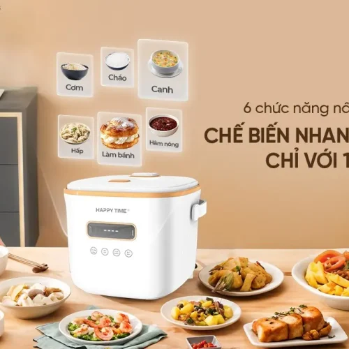 Nồi cơm điện cảm ứng HAPPY TIME HTD8810 1.2 lít với 6 chức năng nấu