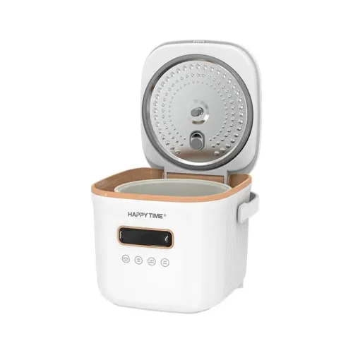 Nồi cơm điện HAPPY TIME HTD8810 mở nắp, hiển thị lòng nồi và nắp trong