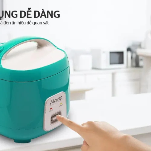 Nồi cơm điện SUNHOUSE Mama SHD8652G màu xanh ngọc với nút gạt điều khiển