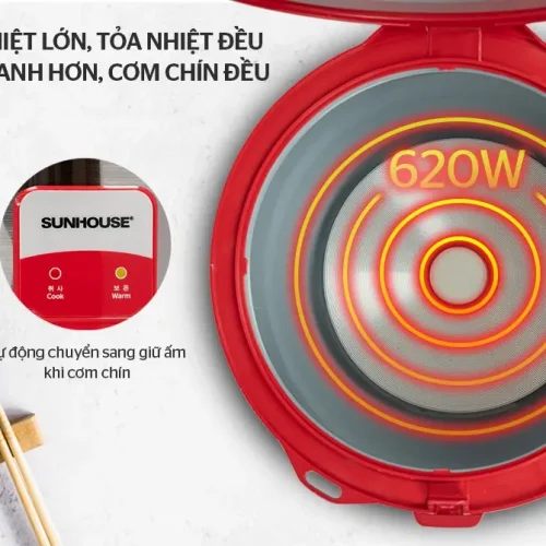Mâm nhiệt 620W của nồi cơm điện SUNHOUSE SH18S