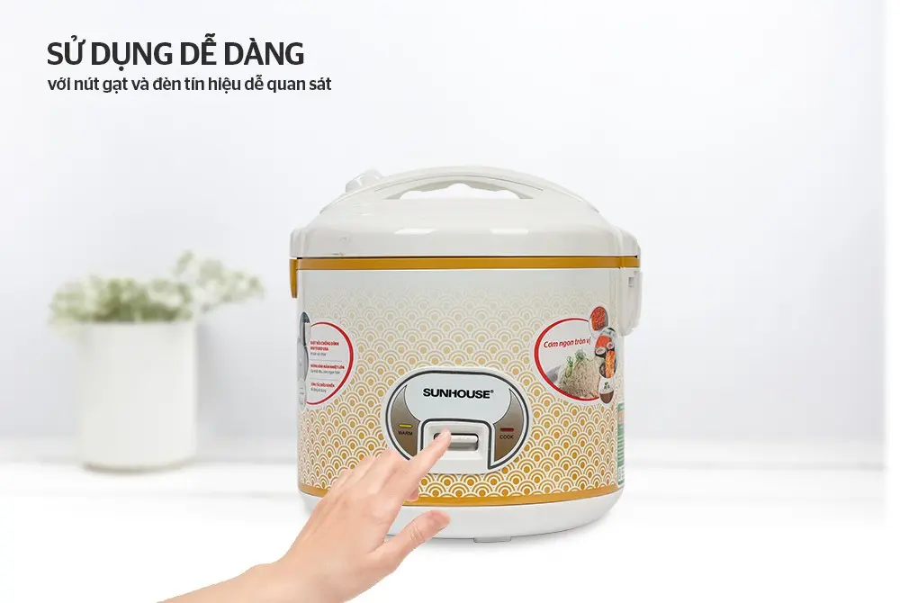 Nồi cơm điện SUNHOUSE SH830 - 900W, 2.8 lít - Ảnh 9