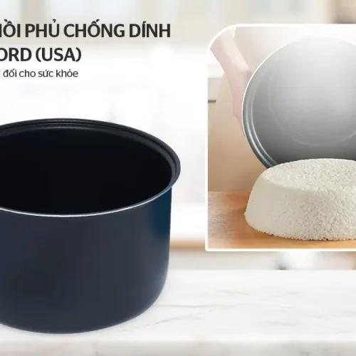 Lòng nồi chống dính Whitford của nồi cơm điện SUNHOUSE SH830 2.8 lít