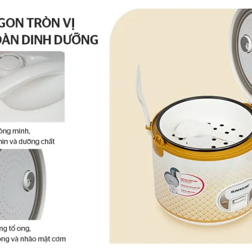 Nắp trong và van xả hơi nồi cơm điện SUNHOUSE SH830