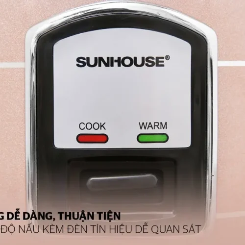 Bảng điều khiển nấu và giữ ấm của nồi cơm điện SUNHOUSE SHD8105 1.2 lít