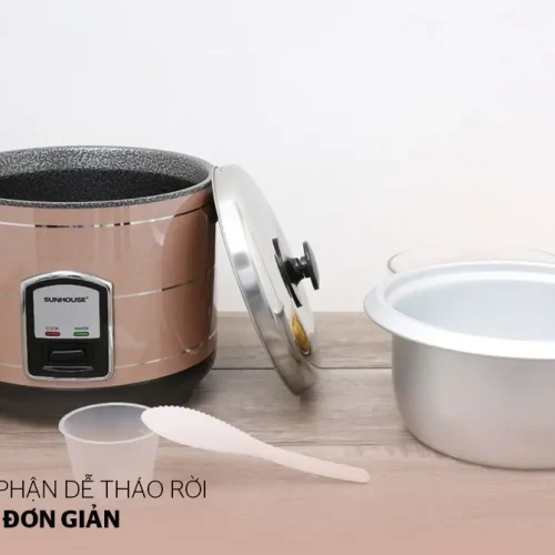 Các bộ phận tháo rời của nồi cơm điện SUNHOUSE SHD8105 500W dung tích 1.2 lít