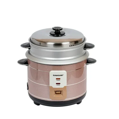 Nồi cơm điện SUNHOUSE SHD8125 kèm xửng hấp màu hồng