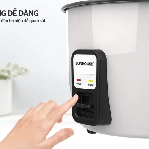 Cần gạt và đèn báo nấu giữ ấm của nồi cơm điện SUNHOUSE SHD8132