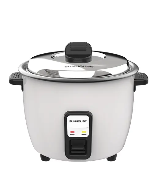 Mặt trước nồi cơm điện SUNHOUSE SHD8132 1.8 lít kèm bảng điều khiển Cook Warm