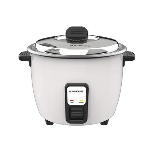 Nồi cơm điện SUNHOUSE SHD8132 700W 1.8 lít với nắp inox và tay cầm hai bên