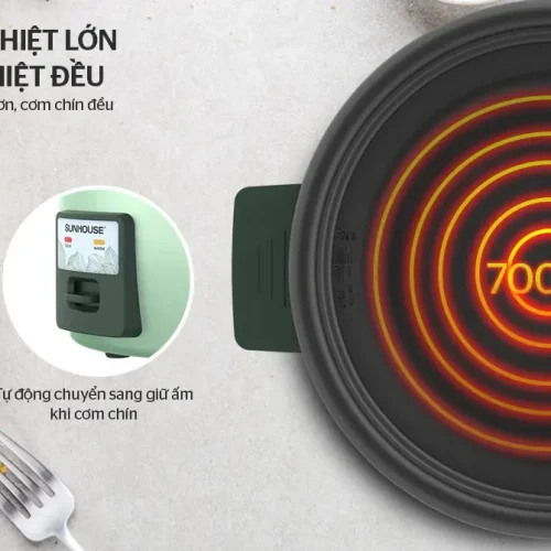 Mâm nhiệt 700W của nồi cơm điện SUNHOUSE SHD8133