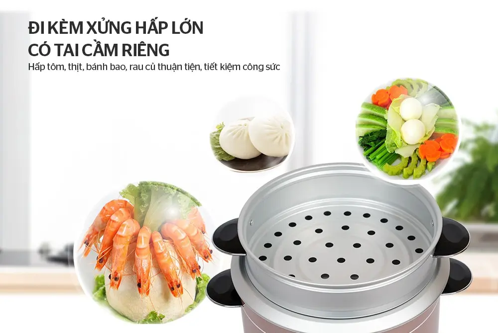 Xửng hấp có tay cầm của nồi cơm điện SUNHOUSE SHD8135