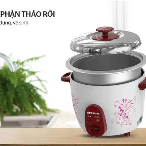 Các bộ phận tháo rời của nồi cơm điện SUNHOUSE SHD8136 2.2 lít