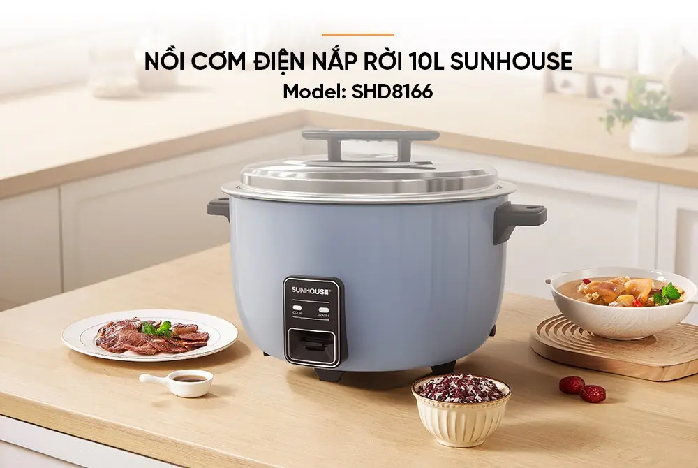 Nồi cơm điện SUNHOUSE SHD8166 - 2800W, 10 lít - Ảnh 7