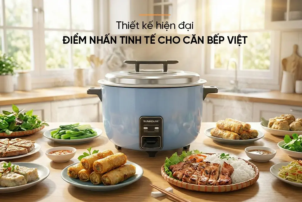 Nồi cơm điện SUNHOUSE SHD8166 - 2800W, 10 lít - Ảnh 8