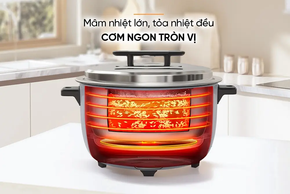 Nồi cơm điện SUNHOUSE SHD8166 - 2800W, 10 lít - Ảnh 10