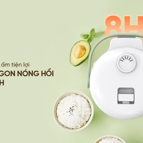 Nồi cơm điện SUNHOUSE SHD8200 0.8 lít màu trắng nhìn từ trên xuống