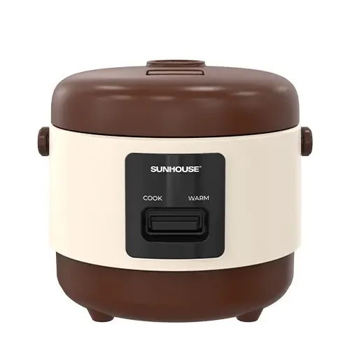 Nồi cơm điện SUNHOUSE SHD8201 0.8 lít màu nâu kem