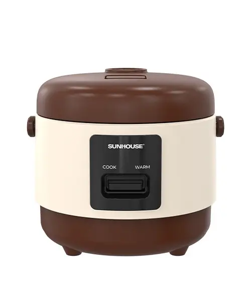 Nồi cơm điện SUNHOUSE SHD8201 0.8 lít màu nâu kem
