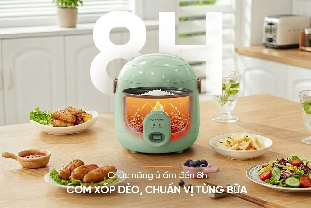 Nồi cơm điện SUNHOUSE SHD8206G - 200W, 0.4 lít - Ảnh 14