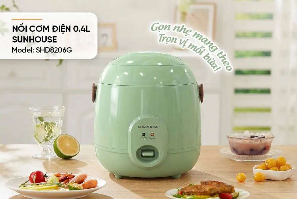 Nồi cơm điện SUNHOUSE SHD8206G - 200W, 0.4 lít - Ảnh 9