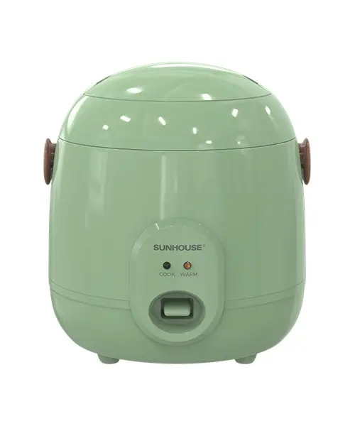 Nồi cơm điện SUNHOUSE SHD8206G màu xanh lá, dung tích 0.4 lít, công suất 200W nhìn chính diện