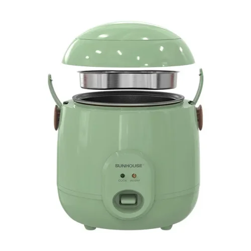 Nồi cơm điện SUNHOUSE SHD8206G màu xanh mở nắp kèm xửng hấp