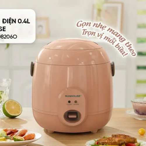 Nồi cơm điện SUNHOUSE SHD8206O 0.4 lít màu cam chính diện