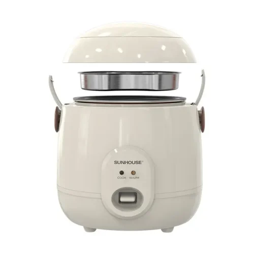 Nồi cơm điện SUNHOUSE SHD8206W 0.4 lít màu trắng mở nắp