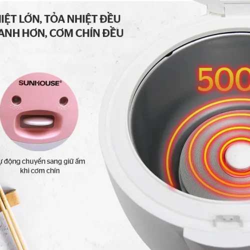 Mâm nhiệt 500W của nồi cơm điện SUNHOUSE SHD8217W