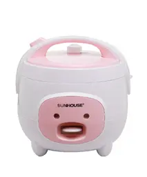 Nồi cơm điện SUNHOUSE SHD8217W màu trắng hồng với tay xách phía trên