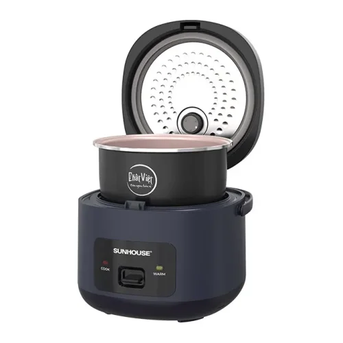 Nồi cơm điện SUNHOUSE SHD8219 màu xanh đen mở nắp
