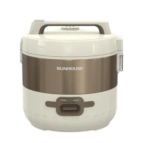 Nồi cơm điện SUNHOUSE SHD8222 1,2 lít màu trắng nâu chính diện