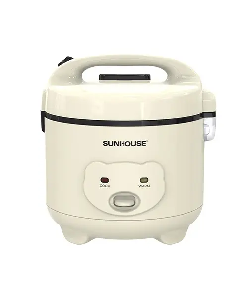 Nồi cơm điện SUNHOUSE SHD8224W 1.2 lít màu kem nhìn từ mặt trước