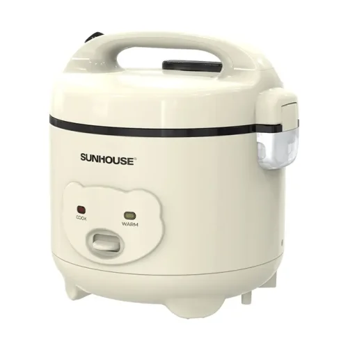Nồi cơm điện SUNHOUSE SHD8224W màu trắng nhìn từ phía trước