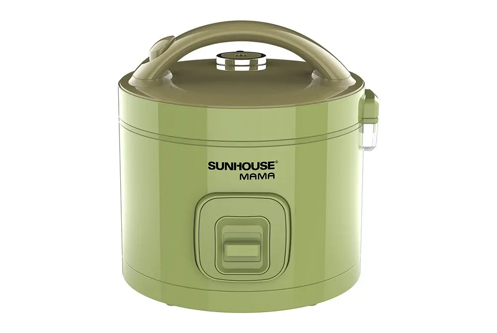 Nồi cơm điện SUNHOUSE SHD8265G màu xanh lá có quai xách