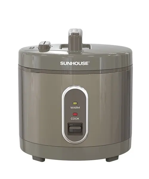 Nồi cơm điện SUNHOUSE SHD8308 màu xám nhìn từ phía trước