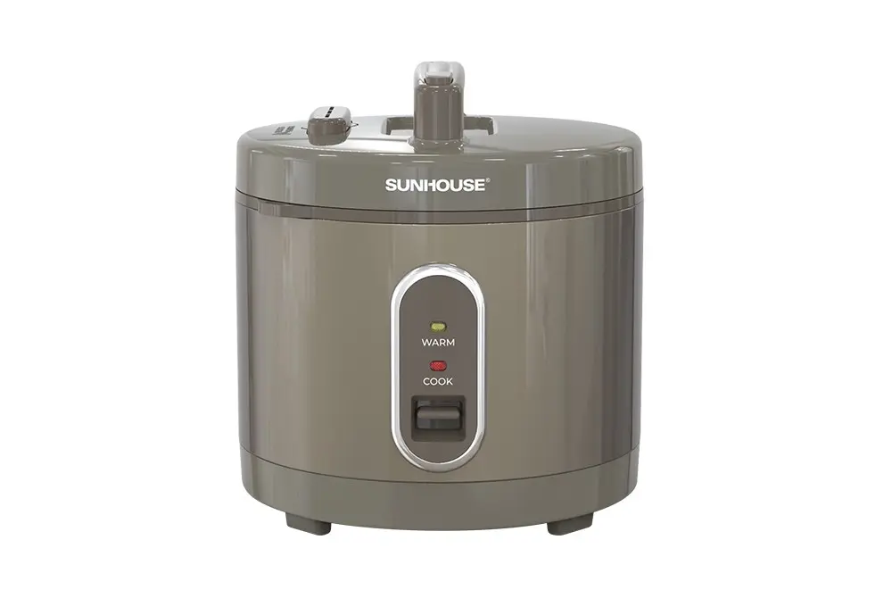 Nồi cơm điện SUNHOUSE SHD8308 3 lít 900W màu xám nhìn chính diện