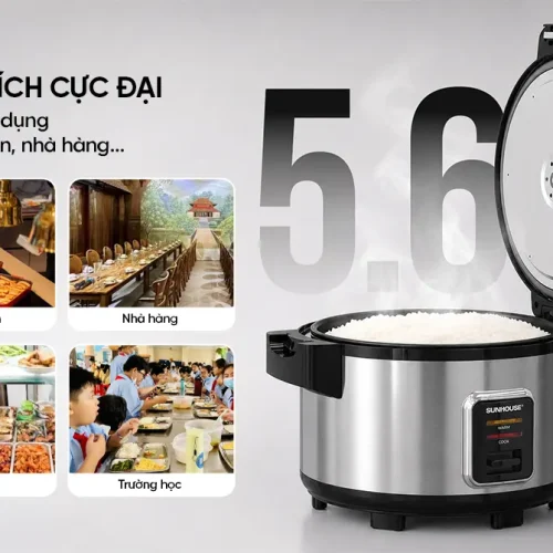 Nồi cơm điện SUNHOUSE SHD8316 5.6 lít mở nắp