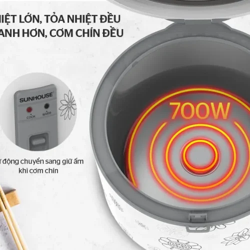 Mâm nhiệt 700W của nồi cơm điện SUNHOUSE SHD8603 1.8 lít