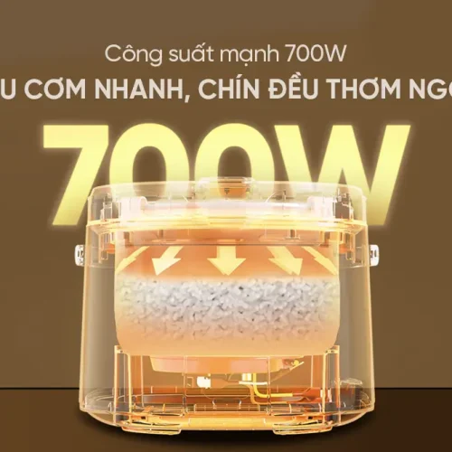 Nồi cơm điện SUNHOUSE SHD8604 công suất 700W nấu cơm nhanh chín đều