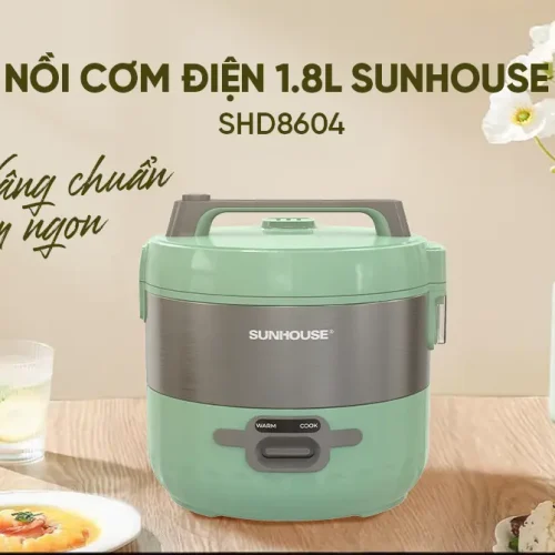 Nồi cơm điện SUNHOUSE SHD8604 1.8 lít màu xanh lá
