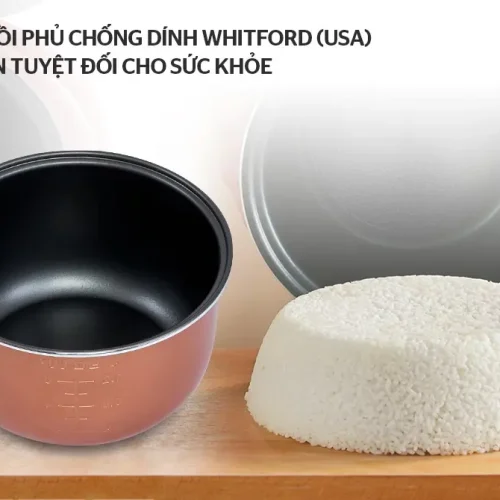 Lòng nồi chống dính của nồi cơm điện SUNHOUSE SHD8606