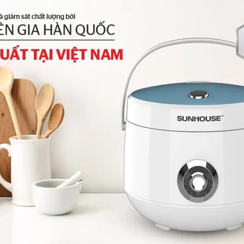 Nồi cơm điện SUNHOUSE SHD8606 màu trắng sản xuất tại Việt Nam