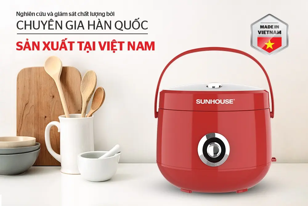 Nồi cơm điện SUNHOUSE SHD8606R - 700W, 1.8 lít - Ảnh 3