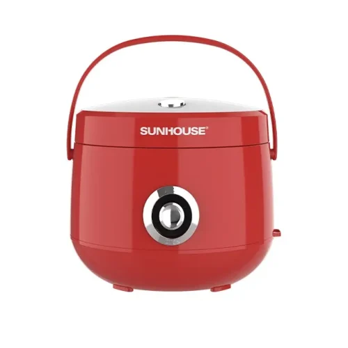 Nồi cơm điện SUNHOUSE SHD8606R màu đỏ nhìn từ phía trước