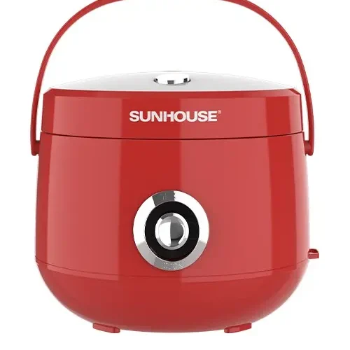 Nồi cơm điện SUNHOUSE SHD8606R màu đỏ dung tích 1.8 lít nhìn từ mặt trước