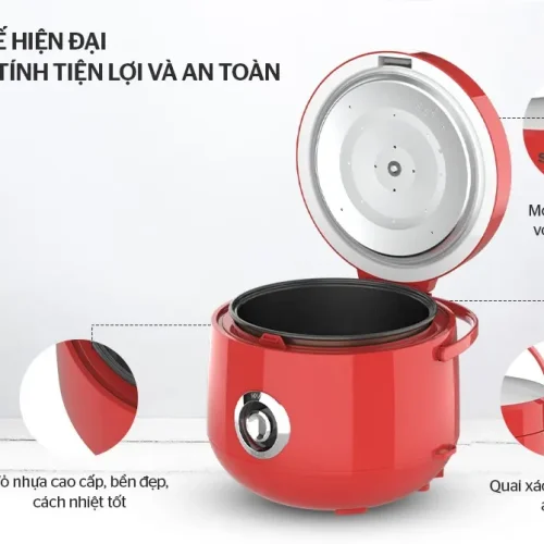 Nồi cơm điện SUNHOUSE SHD8606R thiết kế nắp mở tự động